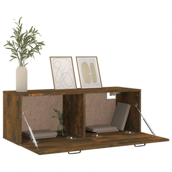 Armario pared madera contrachapada roble ahumado 100x36.5x35 cm M 4