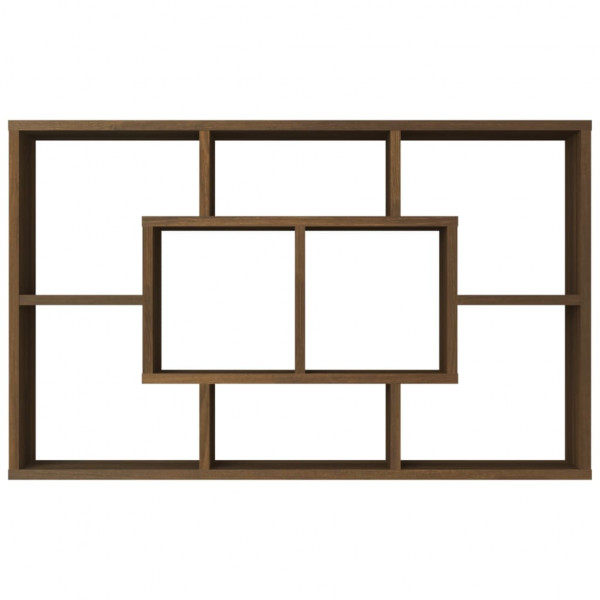 Estantería de pared contrachapada roble marrón 85x16x52.5 cm M 5
