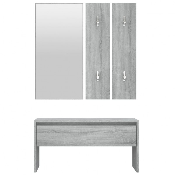 Set de muebles de recibidor madera contrachapada gris Sonoma M 5