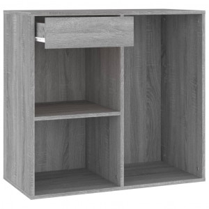 Armario maquillaje madera contrachapada gris Sonoma 80x40x75 cm H
