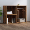 Mueble vestidor madera contrachapada roble ahumado 80x40x65 cm 1