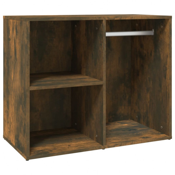 Mueble vestidor madera contrachapada roble ahumado 80x40x65 cm M 2