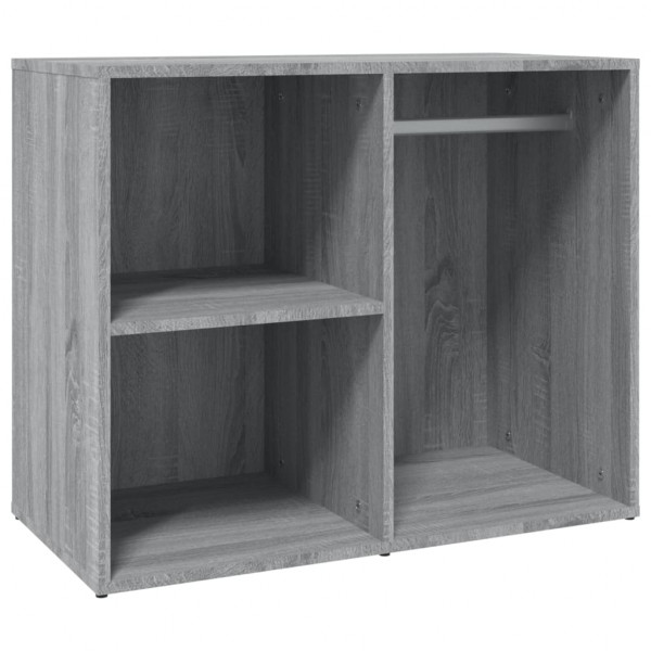 Mueble vestidor madera contrachapada gris Sonoma 80x40x65 cm M 2