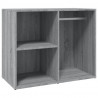 Mueble vestidor madera contrachapada gris Sonoma 80x40x65 cm 2
