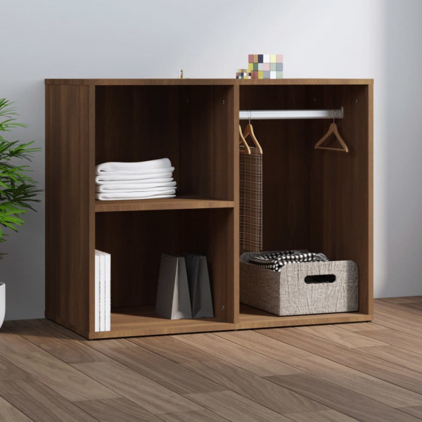 Mueble vestidor madera contrachapada marrón roble 80x40x65 cm D