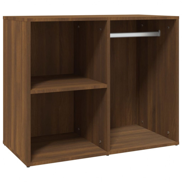 Mueble vestidor madera contrachapada marrón roble 80x40x65 cm M 2