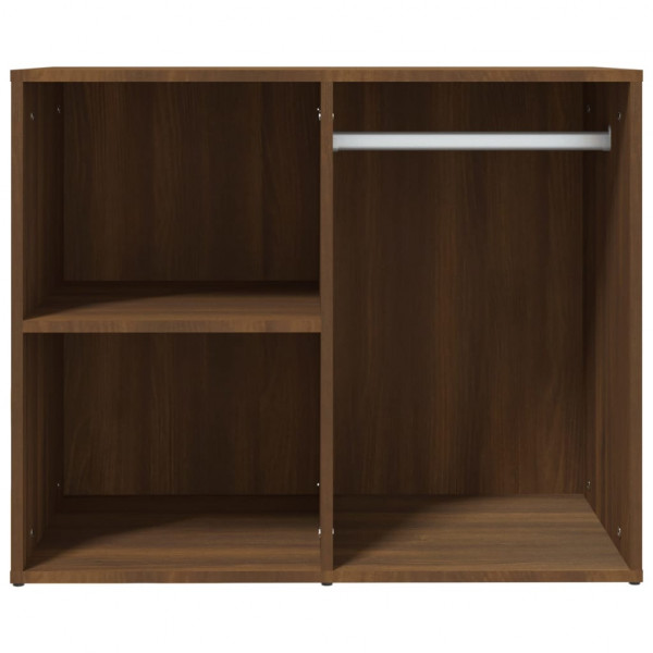 Mueble vestidor madera contrachapada marrón roble 80x40x65 cm M 3
