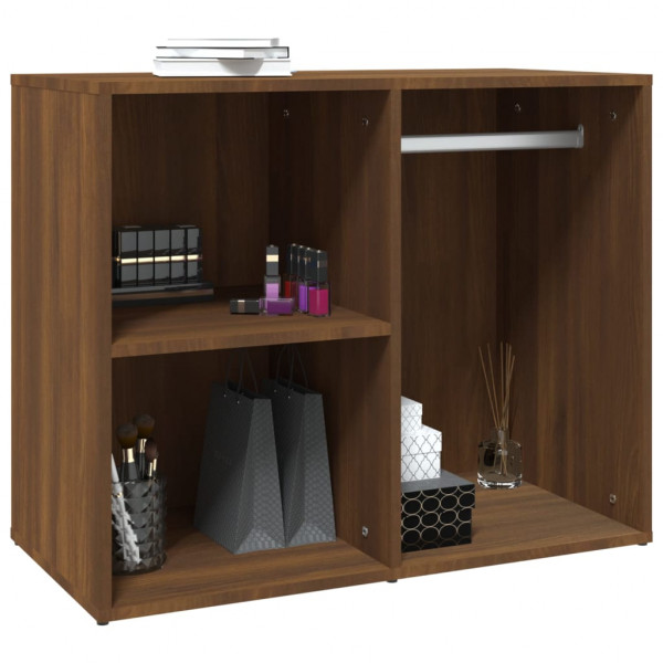 Mueble vestidor madera contrachapada marrón roble 80x40x65 cm M 5