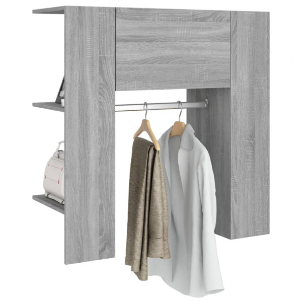 Mueble recibidor madera contrachapada gris Sonoma 97.5x37x99 cm M 5