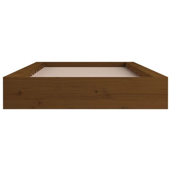 Estructura cama individual madera maciza marrón miel 75x190 cm M 4