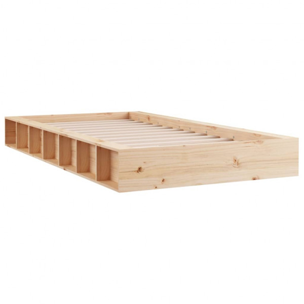 Estructura de cama individual de madera maciza 90x190 cm M 3