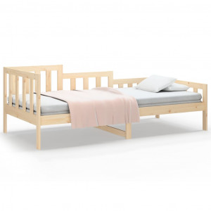 Sofá cama madera maciza de pino 90x200 cm H