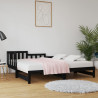 Sofá cama extraíble madera maciza de pino negro 2x(90x200) cm 1