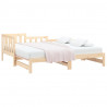 Sofá cama extraíble madera maciza de pino 2x(90x190) cm 3