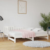 Estrutura sofá-cama de puxar 2x(90x190) cm pinho maciço branco 1
