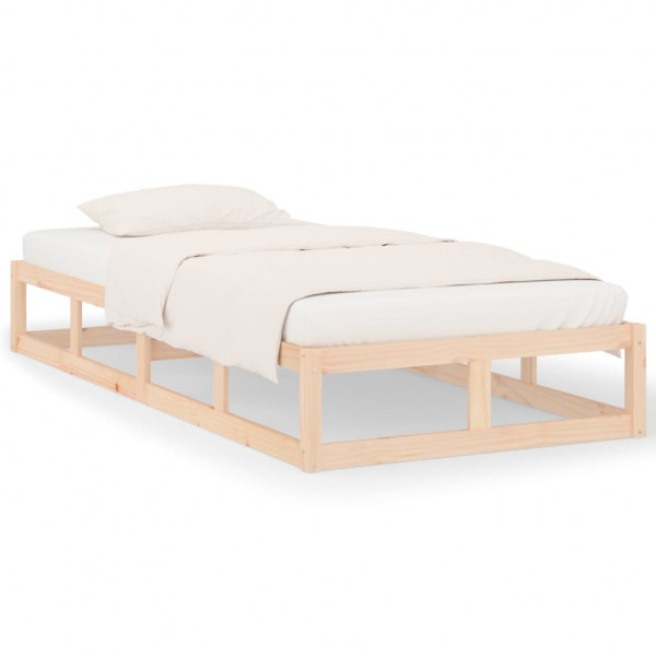 Estructura de cama de madera maciza 90x200 cm M 2