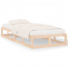 Estructura de cama de madera maciza 90x200 cm 2