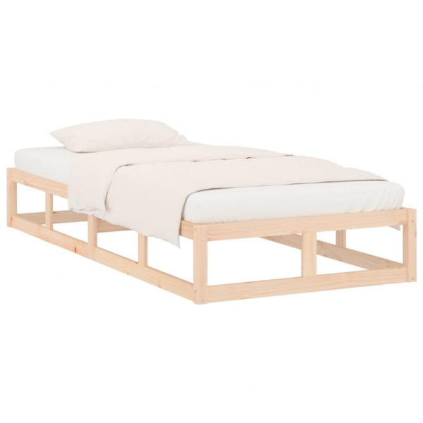 Estructura de cama de madera maciza 100x200 cm M 3