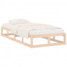 Estructura de cama de madera maciza 100x200 cm 3