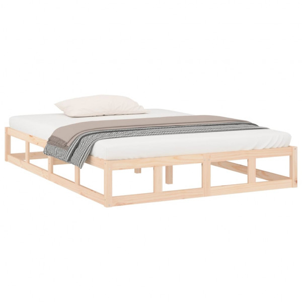 Estructura de cama de madera maciza 140x200 cm M 3