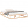 Estructura de cama de madera maciza 140x200 cm 3