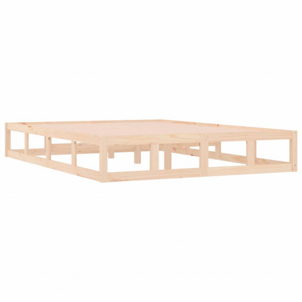 Estructura de cama de madera maciza King Size 150x200 cm M 4
