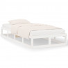 Estrutura cama pequena solteiro 75x190 cm madeira maciça branco 2