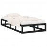 Estructura cama madera maciza individual negro 75x190 cm 3