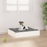 Cama para cães 51.5x44x9 cm madeira de pinho maciça branco 1