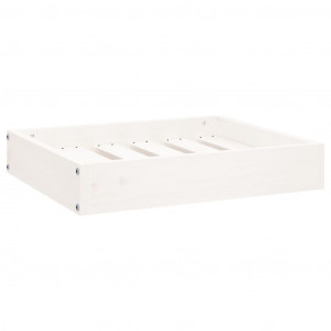 Cama para cães 51.5x44x9 cm madeira de pinho maciça branco H