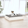 Cama para perros madera maciza de pino blanco 51.5x44x9 cm 5