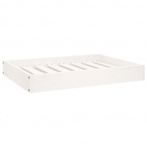 Cama para cães 71.5x54x9 cm madeira de pinho maciça branco H