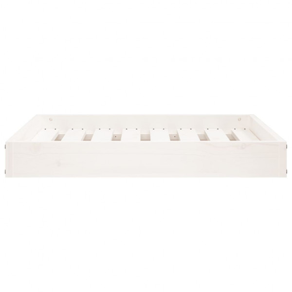 Cama para perros madera maciza de pino blanco 71.5x54x9 cm M 3