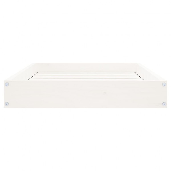 Cama para cães 71.5x54x9 cm madeira de pinho maciça branco M 4