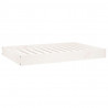 Cama para cães 91.5x64x9 cm madeira de pinho maciça branco 2