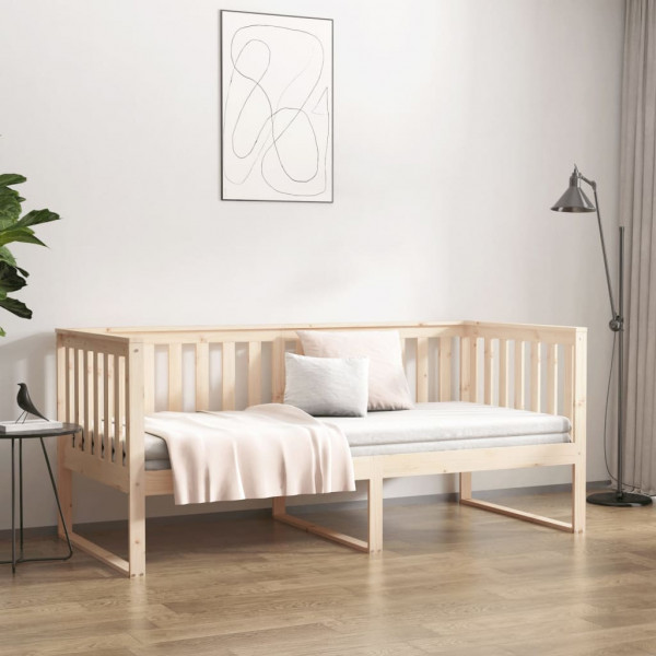 Sofá cama madera maciza de pino 90x190 cm D