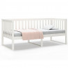 Sofá-cama sem colchão 90x190 cm madeira de pinho maciça branco 2
