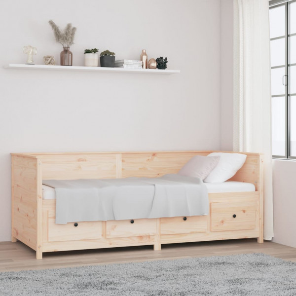 Sofá cama madera maciza de pino 80x200 cm D