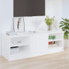 Mueble de TV madera contrachapada blanco 102x35.5x36.5 cm 1