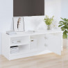 Mueble de TV madera contrachapada blanco 102x35.5x36.5 cm 3