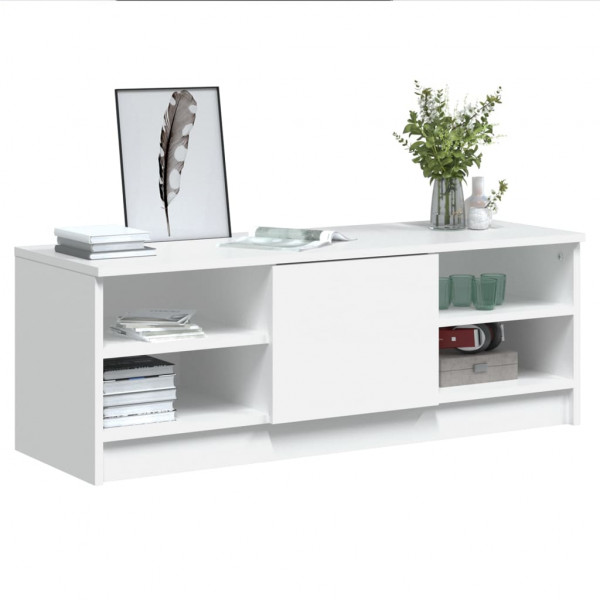Mueble de TV madera contrachapada blanco 102x35.5x36.5 cm M 4