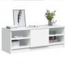 Mueble de TV madera contrachapada blanco 102x35.5x36.5 cm 4