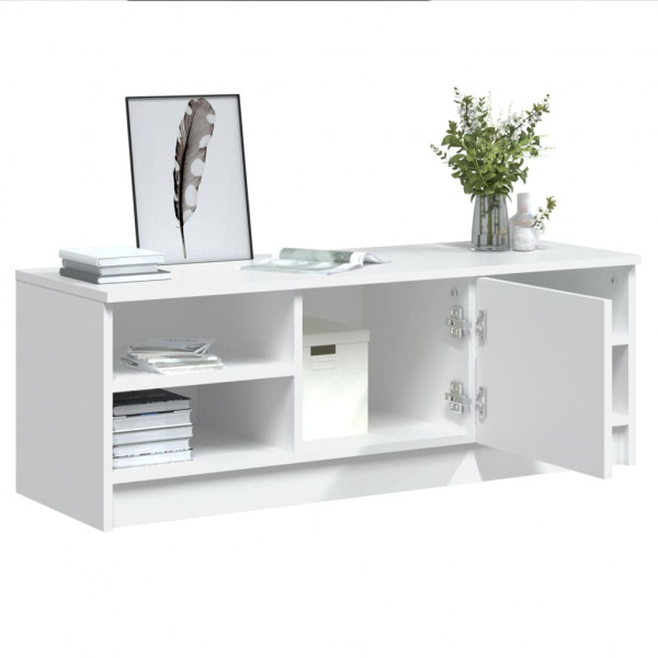 Mueble de TV madera contrachapada blanco 102x35.5x36.5 cm M 5