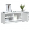 Mueble de TV madera contrachapada blanco 102x35.5x36.5 cm 5