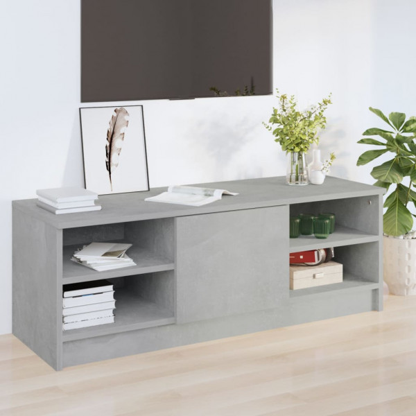Mueble de TV madera contrachapada gris hormigón 102x35.5x36.5cm D