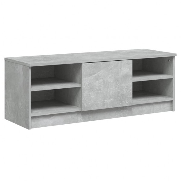Mueble de TV madera contrachapada gris hormigón 102x35.5x36.5cm M 2