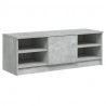 Mueble de TV madera contrachapada gris hormigón 102x35.5x36.5cm 2