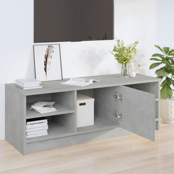 Mueble de TV madera contrachapada gris hormigón 102x35.5x36.5cm M 3