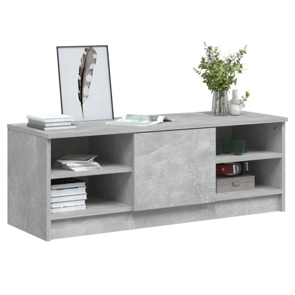 Mueble de TV madera contrachapada gris hormigón 102x35.5x36.5cm M 4