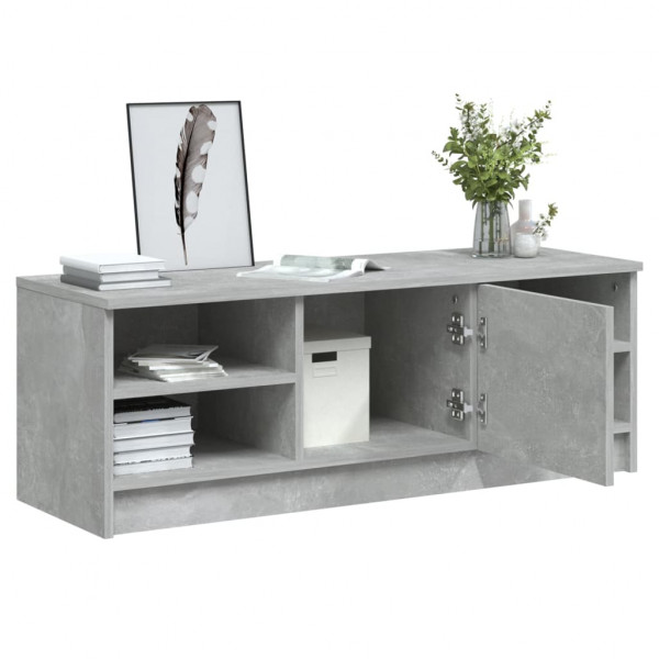 Mueble de TV madera contrachapada gris hormigón 102x35.5x36.5cm M 5